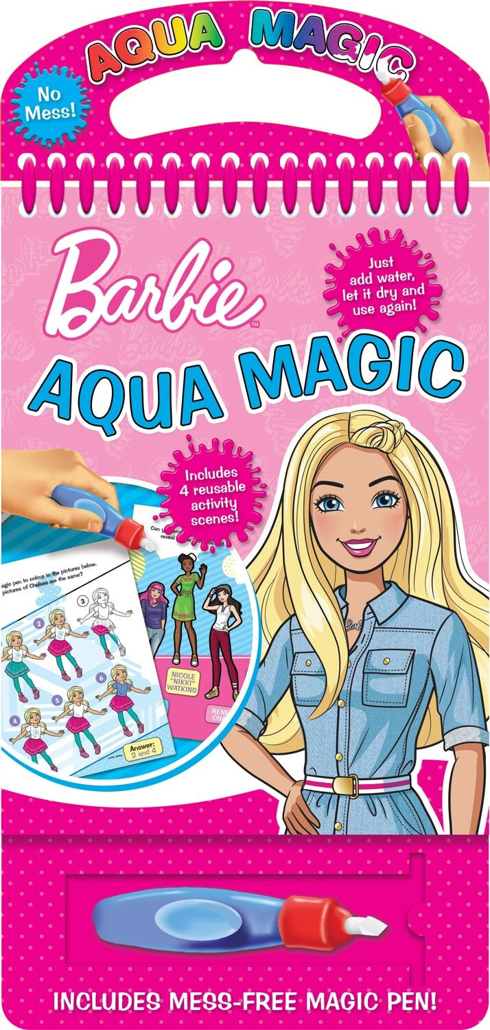 Barbie Aqua Magic Book Painting Activity & Puzzles Mess Free Just Add Water