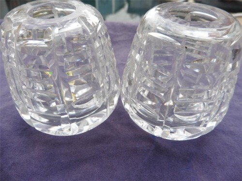 2 Mini Pequeño Waterford Cristal "Tralee" Escalera Patrón/Corte Horizontal 4.5" - Imagen 7 de 8