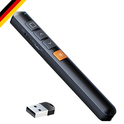 zoerbufan Presenter mit Laserpointer Fernbedienung 100m Reichweite, Kabellose...