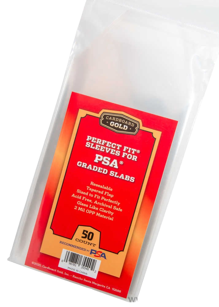 Fundas para tarjetas PSA Perfect Fit cartón dorado graduadas fundas PSA