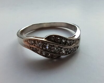 Women Jewelry Ring Sterling Silver Mark 925 Vintage Jewellery Cubic  zirconia