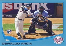 (63) 2013 Topps Update OSWALDO ARCIA Walmart Blue Rookie Twins #US317 LOT