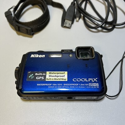 Nikon COOLPIX AW100 Waterproof Digital Camera - Blue | eBay