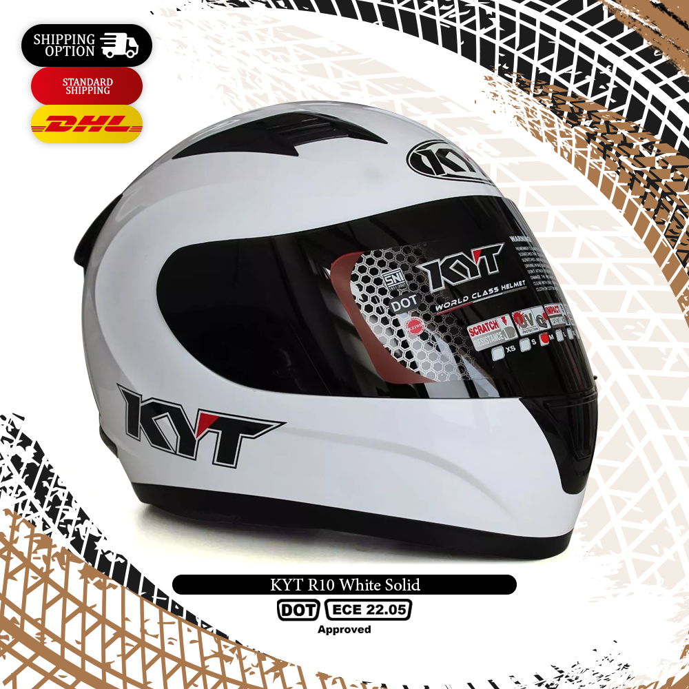Helm Kyt Harga Helm Hjc Full Face KYT R10 White Solid Color