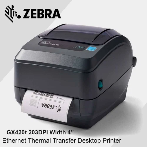Zebra GX420t Thermal Transfer Barcode Printer 300dpi Width of 4 inch Ethernet