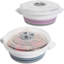 Mikrowellengeschirr 2er Set mit Deckeln, 2L, BPA-freier Kunststoff, Mehrfarbig