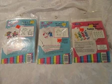 Dizzle Iron-On Transfer pre-shaded DUCKS, CRAYONS & BUNNY LOVE - NEW