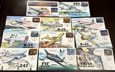  11 FDC Collins Hand painted #3916-25 American Advances in Aviation + Subscriber
