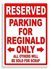 Personalized Parking Sign Wall Decal Metal Sign No Parking Customized REGINALD