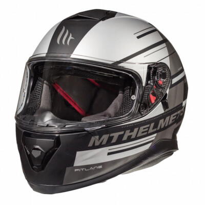 MT Thunder 3 SV Pitlane Motorcycle Motorbike Full Face Helmet Matt Grey / Black