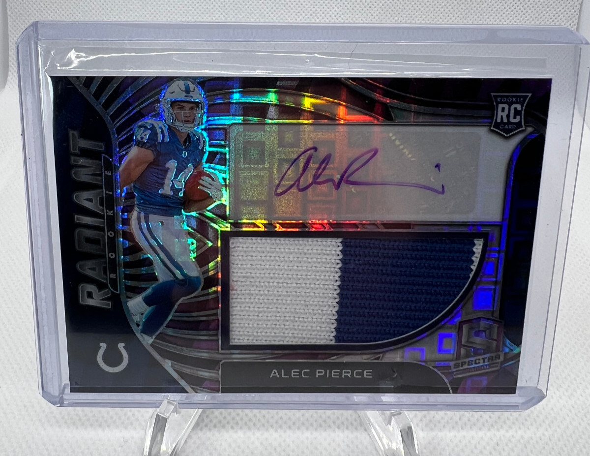 2022 Panini Spectra - Rookie Patch Autographs Purple Radiant Alec Pierce 11/30