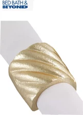 Bed Bath & Beyond Gold Semicircle Napkin Ring Metal Holder-Brand New-SHIP 24HRS