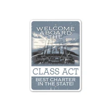 Custom Fishing Boat Name Metal Sign