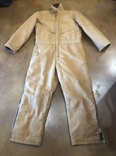MEN'S XL "WALLS BLIZZARD PRUF" FRONT ZIP GOLD /BROWN LONG SLEEVE COVERALL