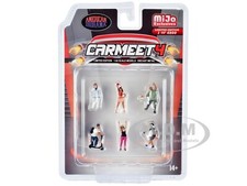 "CAR MEET 4" 6 PC DIECAST FIGURE SET FOR 1/64 MODELS BY AMERICAN DIORAMA 76507