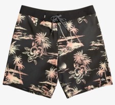 Quiksilver Surfsilk QS 69 18" Boardshorts - Black Surfing Shorts Swim Suit New
