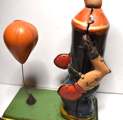 Vintage 1932 J Chein POPEYE Boxing Bag Puncher Wind Up Boxer Vintage 1932 J Chein POPEYE Boxing Bag Puncher Wind Up Boxer