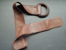 Fossil Brown Black Leather Wide Belt Size S BT3468200 round double buckle