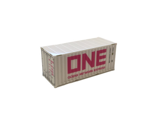 HO Scale Shipping container- 493001 - 20ft Container - ONE - White | Zustand: New
