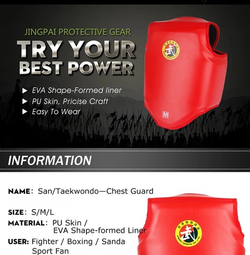 Thickened Chest Guard Boxing MMA Kickboxing Body Vest Protector Martial Arts WTF - Picture 11 of 22