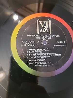 Introducing The Beatles 1964 PRESSING VJ Rainbow Brackets w/VJ