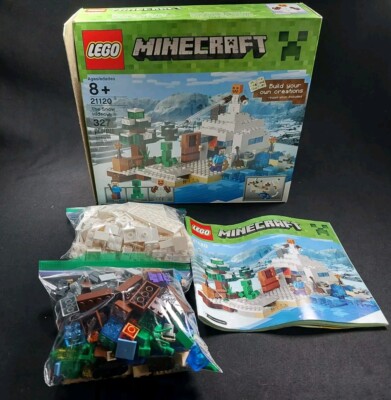 Lego Minecraft The Snow Hideout 21120 Complete Box Manual Mini figures 