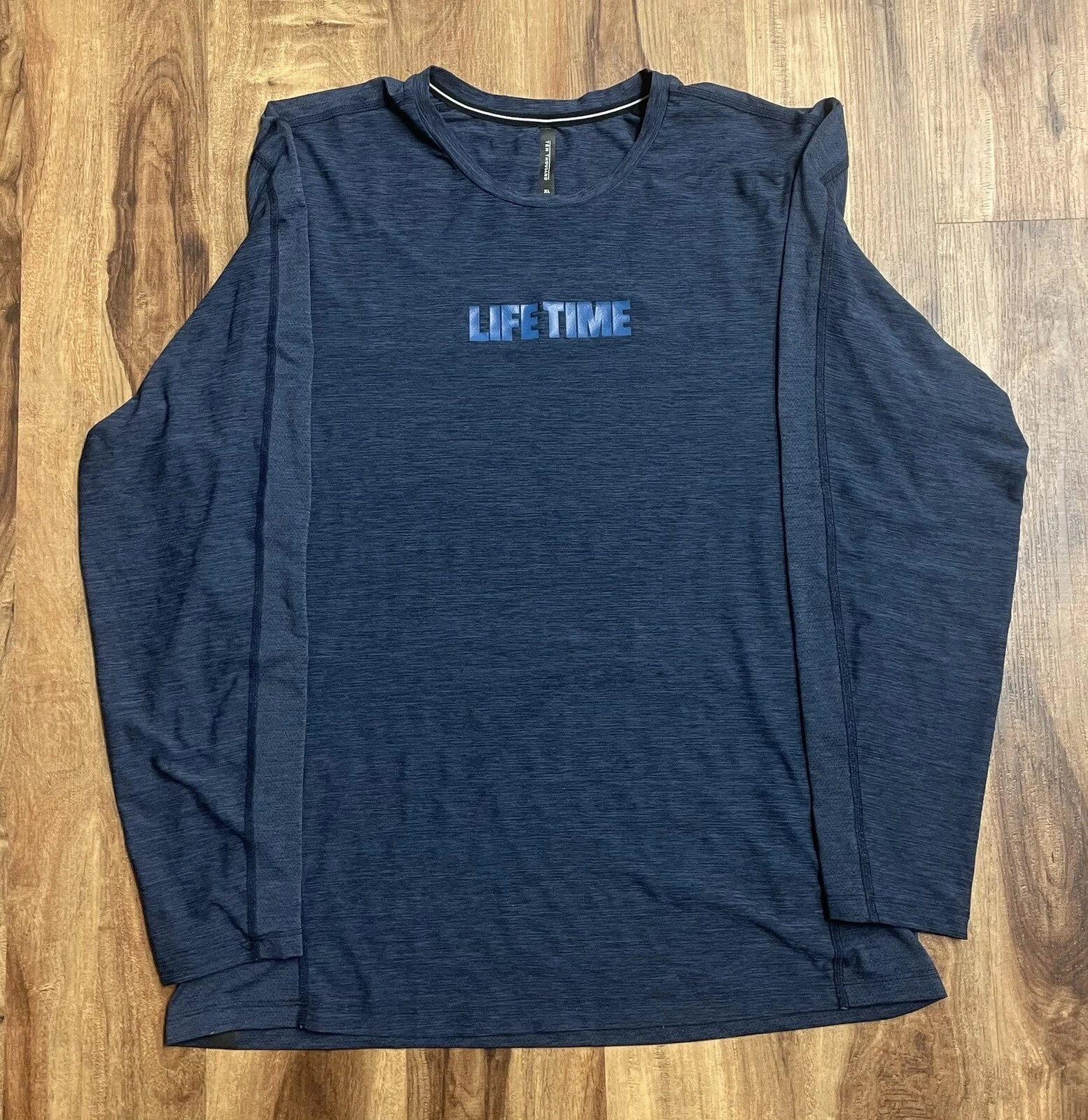 Ten Thousand Versatile Shirt Mens Extra Large XL Blue Long Sleeve Quick Dry Gym