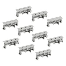 PCB DIN Rail Mounting Bracket Carrier Clips for 35mm DIN Rail Gray 10 Sets