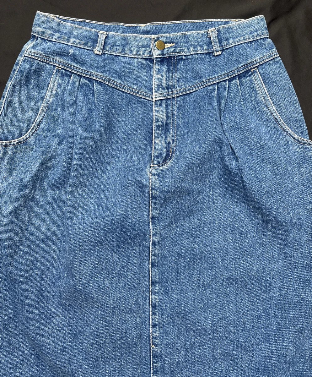 Vintage denim cheap skirt