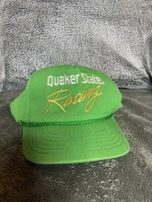 Vintage Quaker State Racing Trucker Hat Green