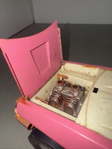 Vintage 1966 Structo Thunderbolt Pink With Less Marking On Base/ Different Wheel - Picture 17 of 24