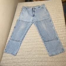 Vintage Dickies Double Knee Carpenter Distressed Jeans Pants sz 38x27 cut tags