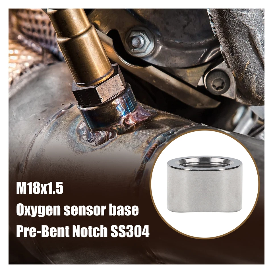 10PACK O2 OXYGEN SENSOR BUNG M18 X 1.5 Notched Weld on O2 SENSOR Bung 304 Steel - Image 4 of 4