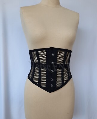 Heavy Duty Steel Boned Corset Women Under Bust Waist Training Black Mesh Corset | eBay Heavy Duty Steel Boned Corset Women Under Bust Waist Training Black Mesh Corset | eBay