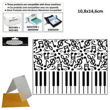 Darice Embossing - szablon wytłaczania 10,8x14,6cm nuty fortepianu