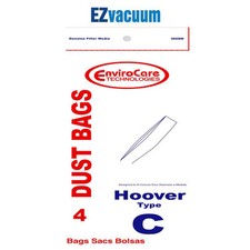 Hoover Style C Vacuum Bags # 4010077C. 4010003C,43651050 - 4 Pack