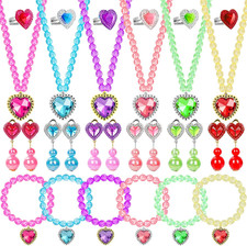Kids Jewelry for Girls, 30Pcs Princess Dress up Play Jewelry Toys for Girl 4-6,