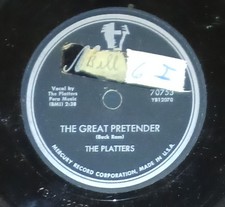 The Platters Great Pretender/I'm Just A Dancing Partner Mercury 70753 G /V-