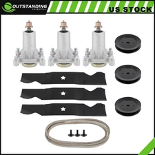 54" Lawn Tractor Mower Deck Parts Rebuild Kit For Husqvarna LGT2554 Spindles