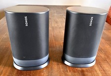 Sonos Move Speakers With Charging Plates.