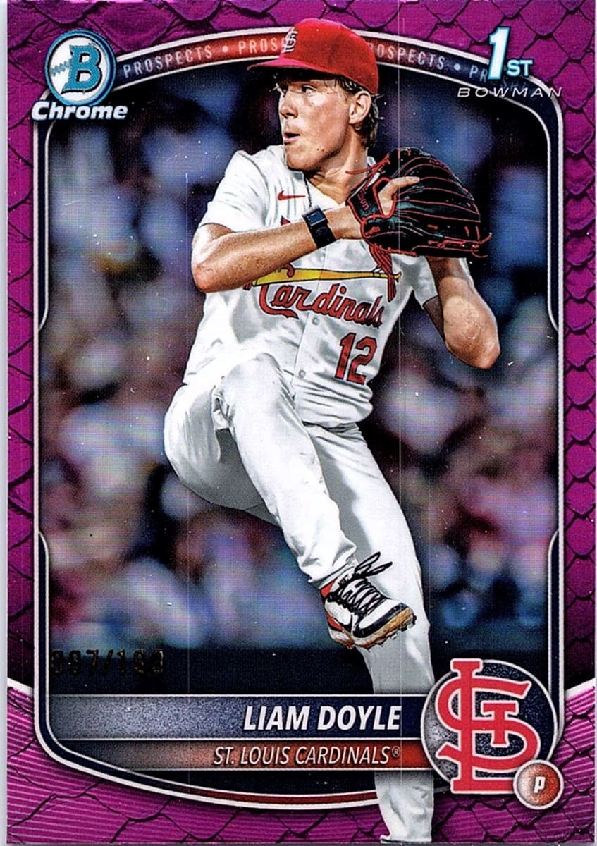 2025 Bowman Draft Chrome Liam Doyle #BDC-12 Fuchsia Reptilian Refractor