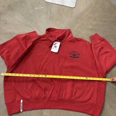 Champion Women s Red PE Cropped Polo Sweatshirt 2XL NWT