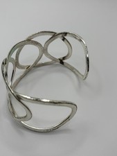 Vintage sterling silver wide cuff bracelet