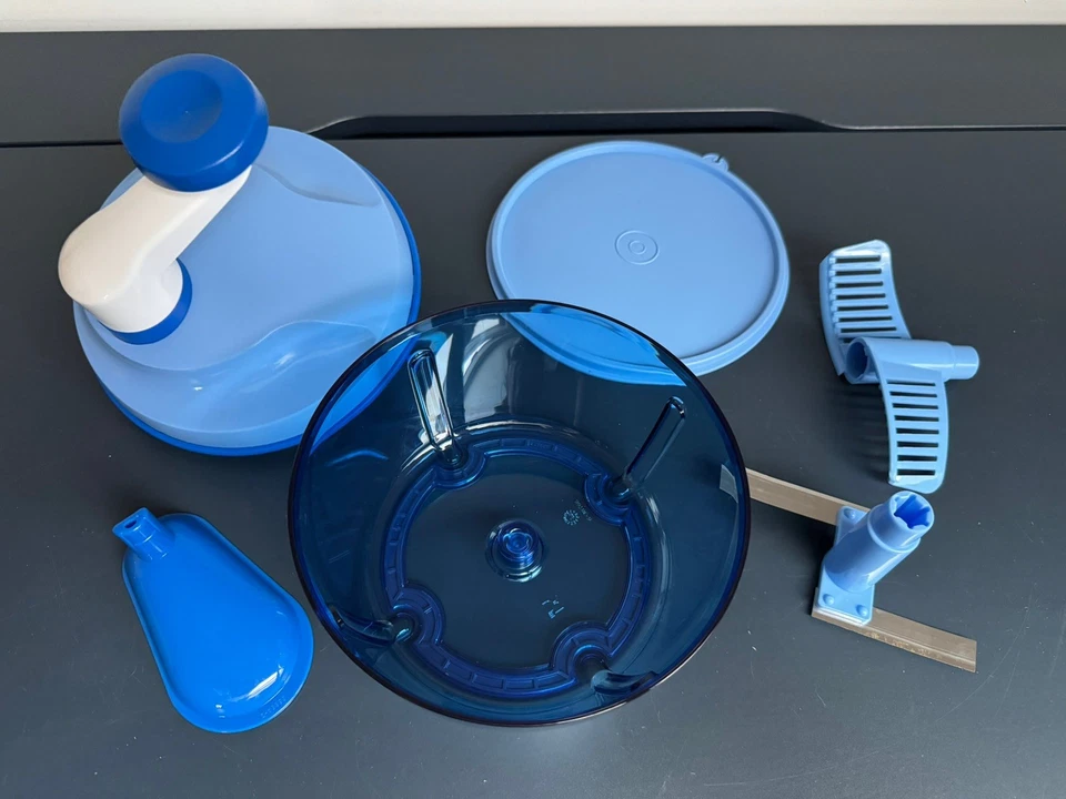 Tupperware Quick Chef blau, Zerkleinerer, Mixer, Rührgerät, Häcksler - Bild 4 von 4
