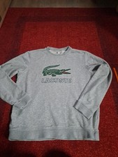 LACOSTE SWEATSHIRT PULLOVER HELLGRAU UNISEX GR.L