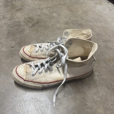 Vintage 60s 70s White Converse Chuck Taylor Sneakers Size 9.5