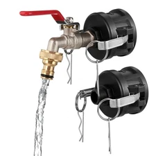 2Pcs 275 330 Gallon IBC Tote Fittings Adapter Tank Drain Adapter with Camlock...