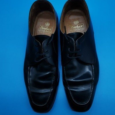 Barker Earls Barton Herren Schwarz Leder Derby Formelle Schuhe UK 9,5 G Weite Passform