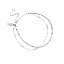 Image of Chlobo Silver Mini Cute Triple Bobble Chain Anklet