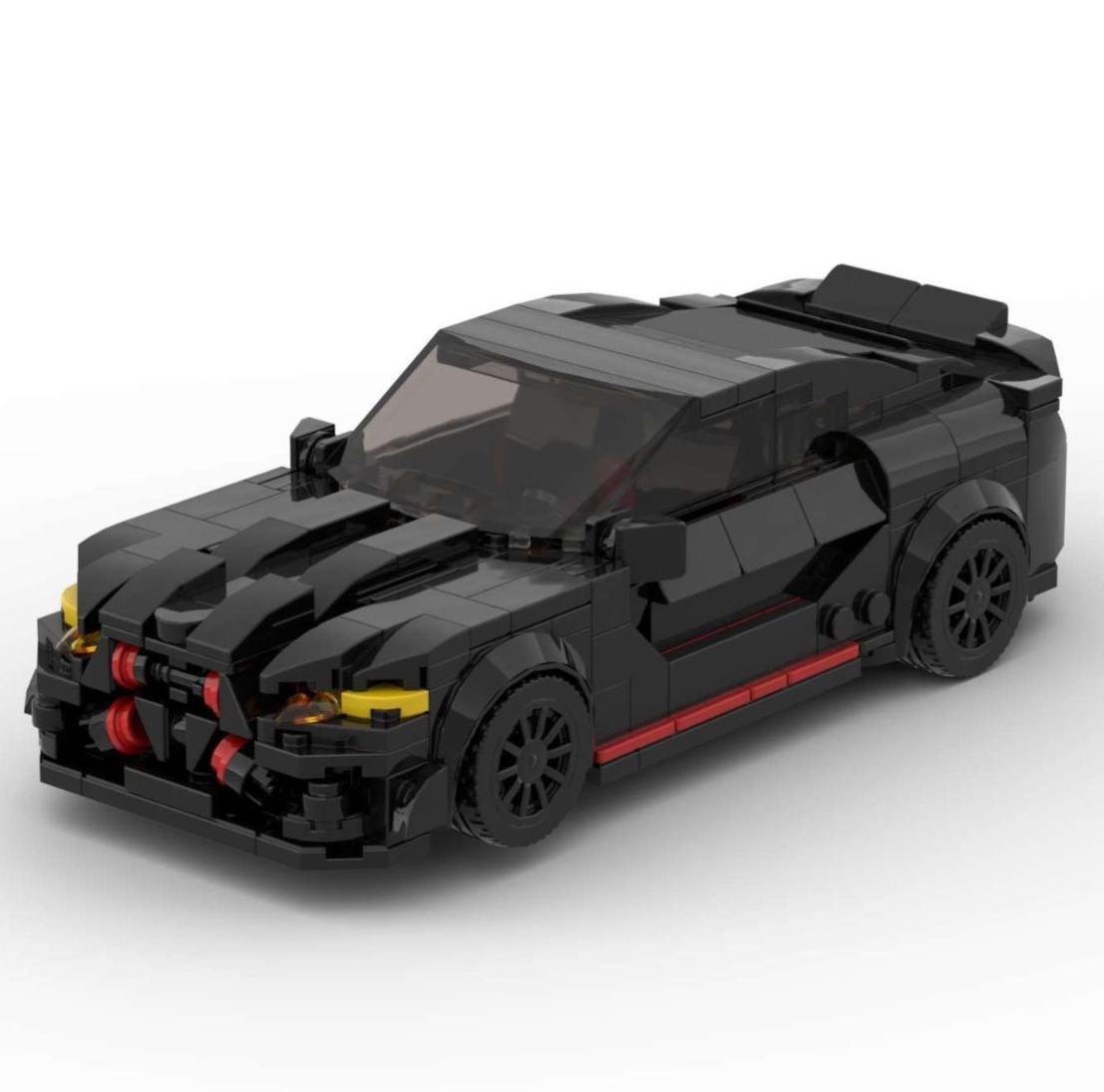 Custom MOC BMW M4 CSL Black/Red Speed Champions Style – 375 Piece Building Brick